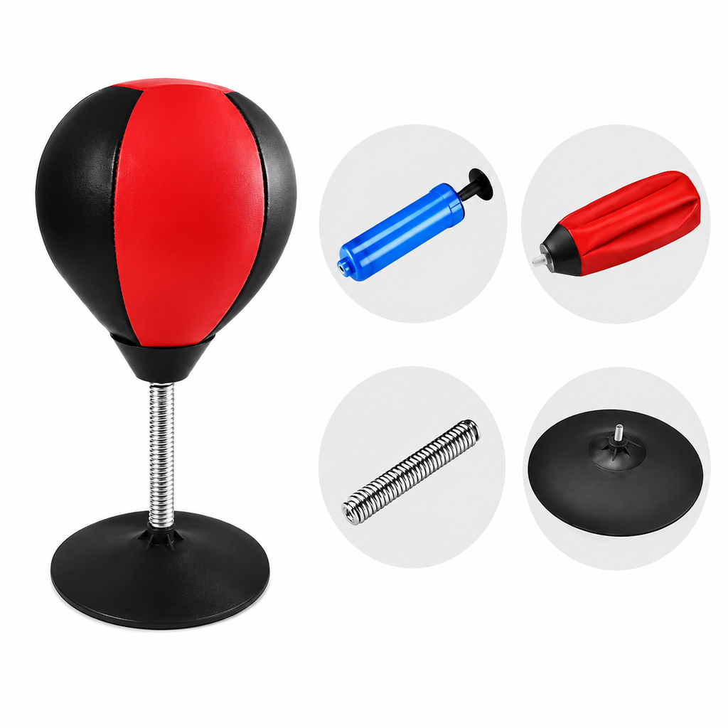 punching ball reflexe rouge et noir 