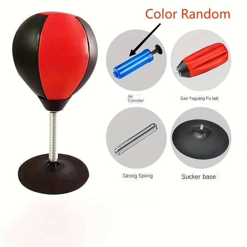 punching ball reflexe rouge et noir 