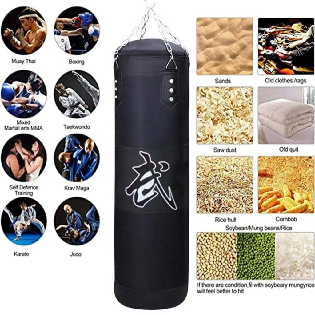 sac de frappe suspendu avec chaine remplissage 