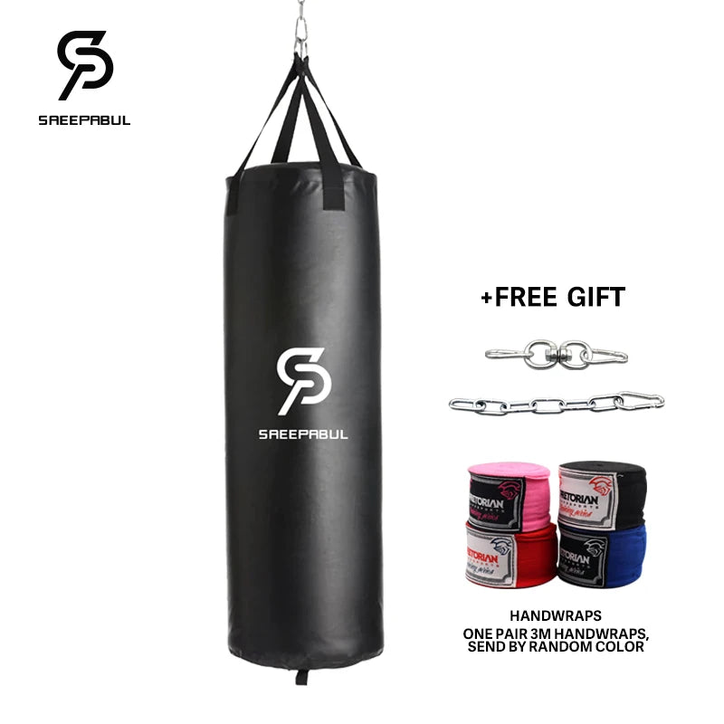 sac de frappe suspendu boxe noire 