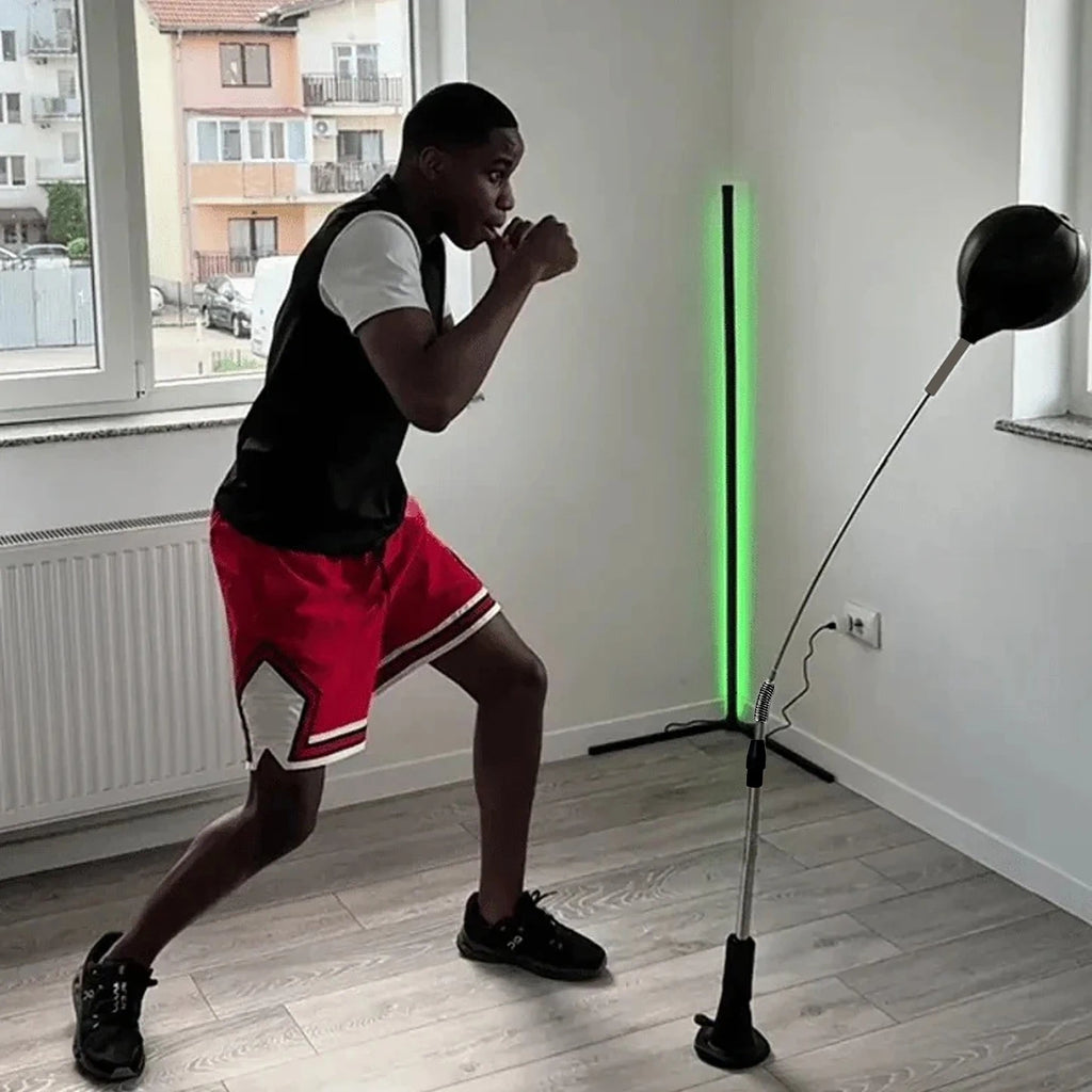 punching ball noir sur socle