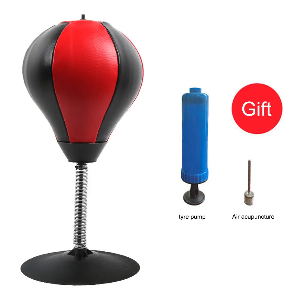 punching ball de table boxe rouge et noir