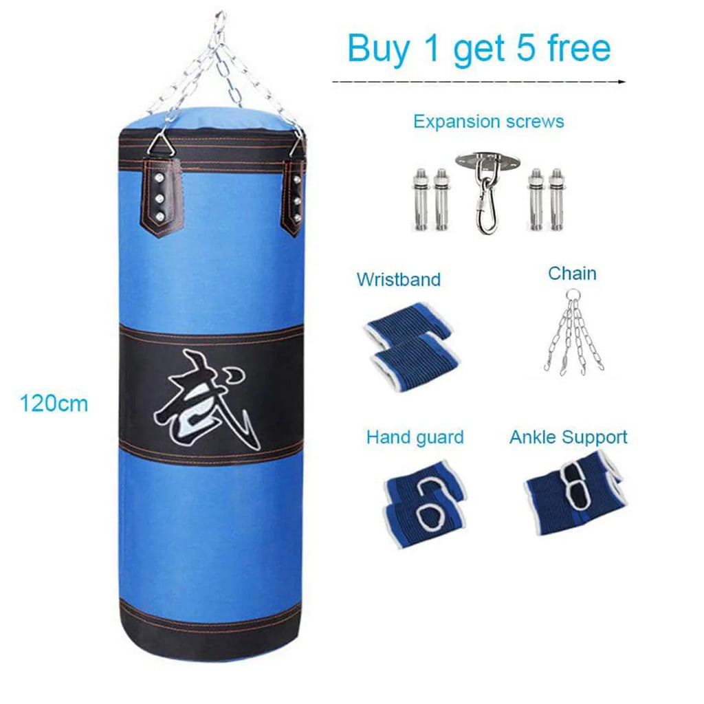 sac de frappe suspendu avec chaine bleu