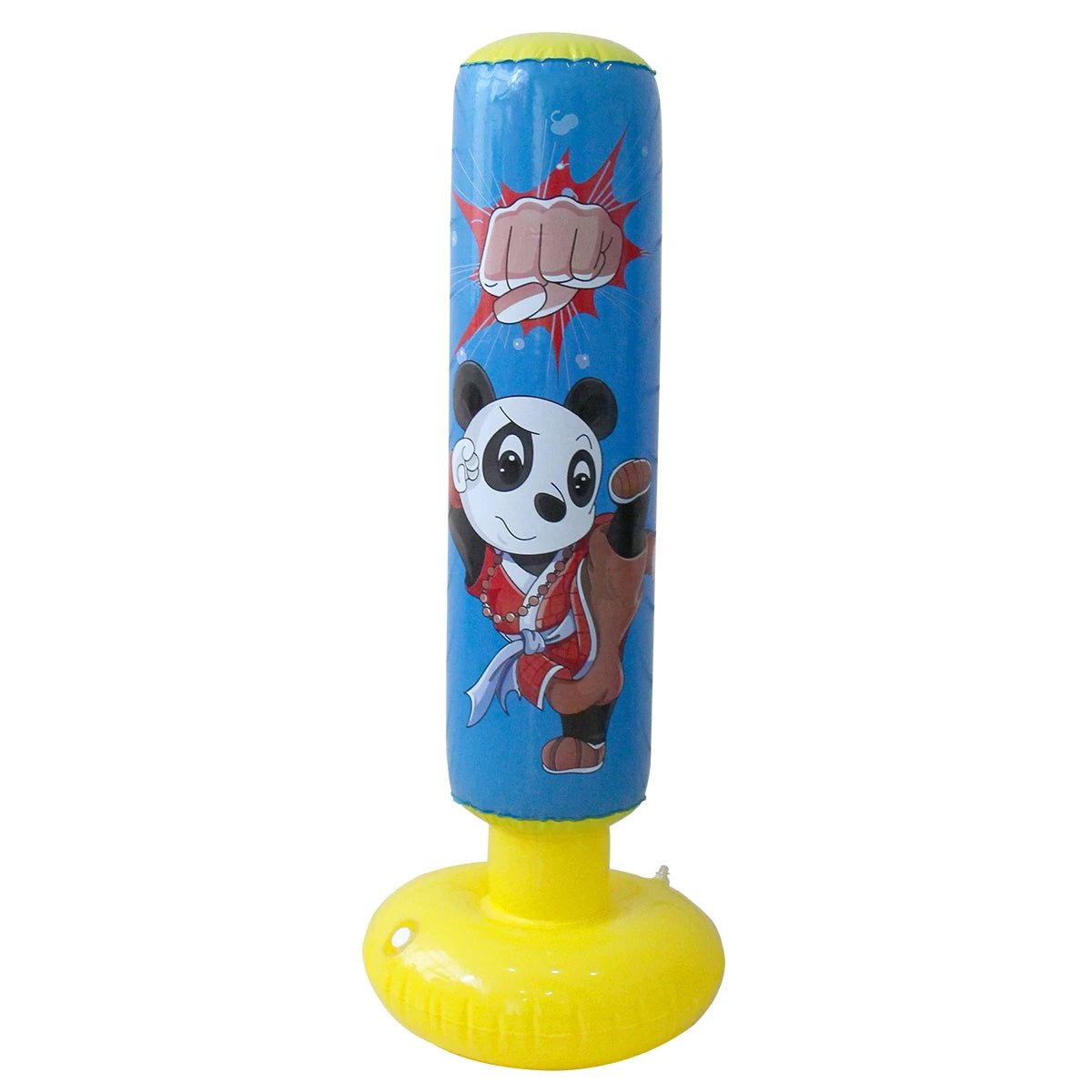 sac de frappe gonflable enfant panda bleu